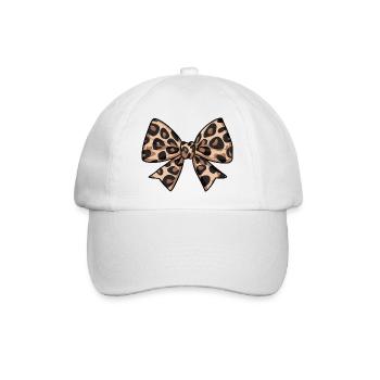 GROSSE SCHLEIFE MIT LEOPARDEN-TREND - Baseballkappe - Weiß/Weiß - Vorne