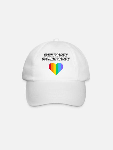 Jeder Monat ist Pride Month - Baseballkappe - Weiß/Weiß