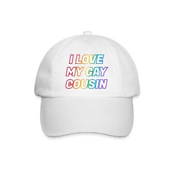 Ich liebe meinen schwulen Cousin - Baseballkappe - Weiß/Weiß - Vorne