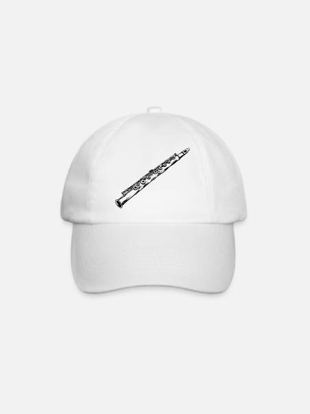 Flöte - Baseballkappe - Weiß/Weiß