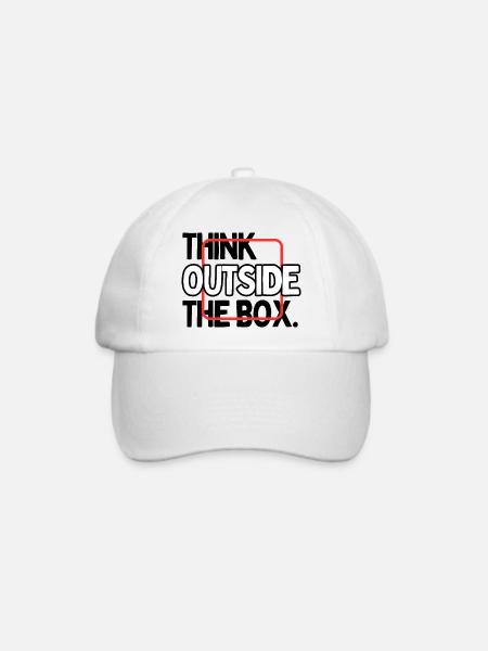 Think outside the Box - Baseballkappe - Weiß/Weiß