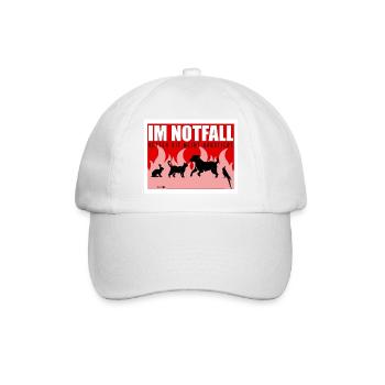 Rette meine Haustiere Notfall Hinweis Tierhalter - Baseballkappe - Weiß/Weiß - Vorne