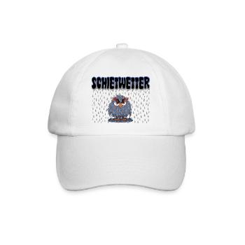 Eule Schietwetter - Baseballkappe - Weiß/Weiß - Vorne