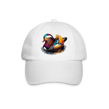 Mandarinente - Baseballkappe - Weiß/Weiß - Vorne