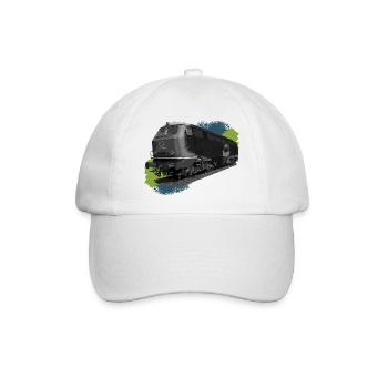 Lokomotive DB216 - Baseballkappe - Weiß/Weiß - Vorne