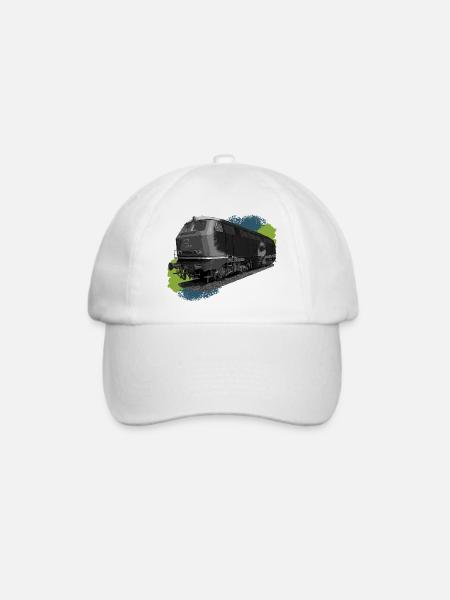 Lokomotive DB216 - Baseballkappe - Weiß/Weiß