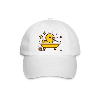 Badeente Badewanne - Baseballkappe - Weiß/Weiß - Vorne