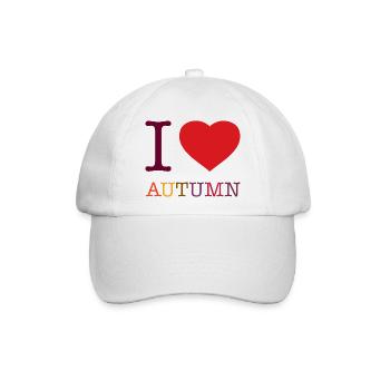 I LOVE AUTUMN - Baseballkappe - Weiß/Weiß - Vorne