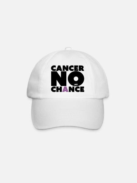 Cancer no chance - Baseballkappe - Weiß/Weiß