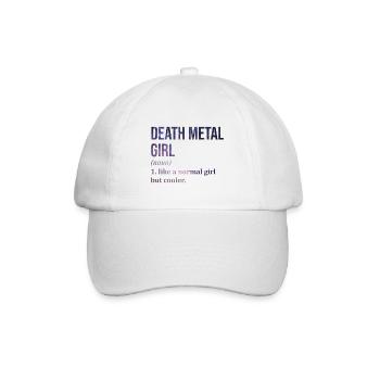 Death Metal Death Metal Death Metal - Baseballkappe - Weiß/Weiß - Vorne