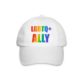 LGBTQ-Verbündeter - Baseballkappe - Weiß/Weiß - Vorne
