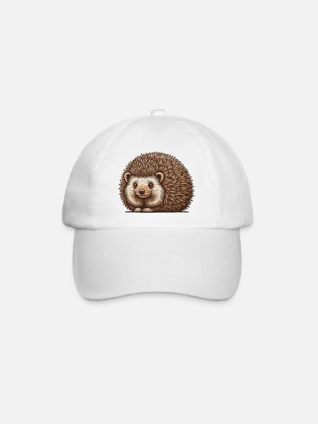 Igel - Baseballkappe - Weiß/Weiß