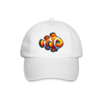 Clownfisch - Baseballkappe - Weiß/Weiß - Vorne