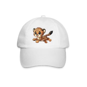 Gepard-Kind - Baseballkappe - Weiß/Weiß - Vorne