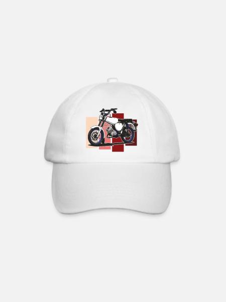 S51 (weiß) // Illustration - Baseballkappe - Weiß/Weiß