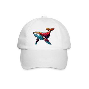 Wal - Baseballkappe - Weiß/Weiß - Vorne