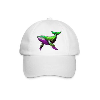 Wal - Baseballkappe - Weiß/Weiß - Vorne
