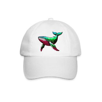 Wal - Baseballkappe - Weiß/Weiß - Vorne