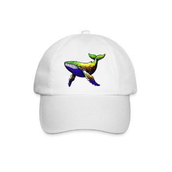 Wal - Baseballkappe - Weiß/Weiß - Vorne