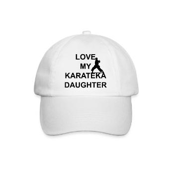 LIEBE MEINE KARATEKA-TOCHTER - Baseballkappe - Weiß/Weiß - Vorne