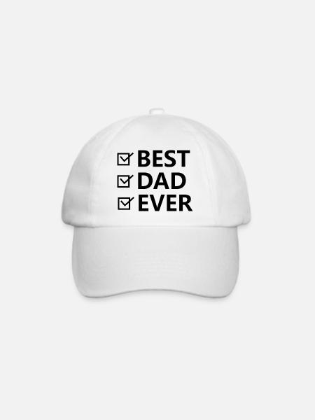 Best Dad Ever. - Baseballkappe - Weiß/Weiß