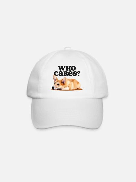 Corgi Apathy Club - Baseballkappe - Weiß/Weiß