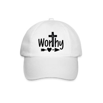 Wertvoll - Baseballkappe - Weiß/Weiß - Vorne