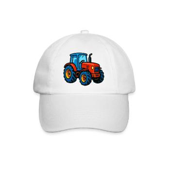 Trekker Traktor - Baseballkappe - Weiß/Weiß - Vorne