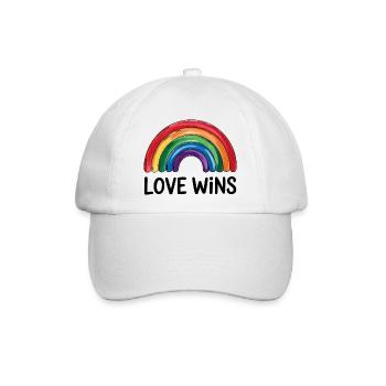 Love Graphic Love gewinnt Rainbow - Baseballkappe - Weiß/Weiß - Vorne