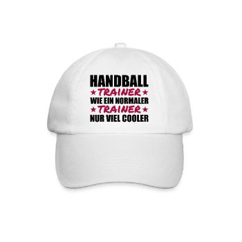 Handballtrainer sind viel cooler - Baseballkappe - Weiß/Weiß - Vorne