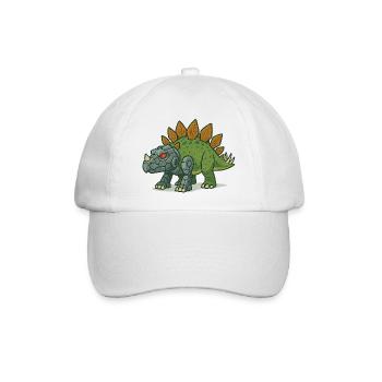 Stegosaurus Roboter Verwandlung - Baseballkappe - Weiß/Weiß - Vorne