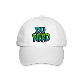 Nerd-Design mit Farbverlauf - Baseballkappe - Weiß/Weiß - Vorne