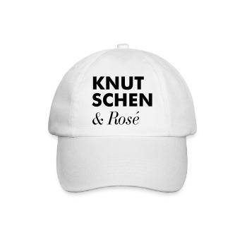 Knutschen Rosé Sommer Tshirt - Baseballkappe - Weiß/Weiß - Vorne