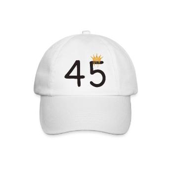 45 - Baseballkappe - Weiß/Weiß - Vorne
