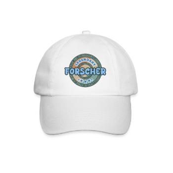 Forscher als Geschenkidee - Baseballkappe - Weiß/Weiß - Vorne