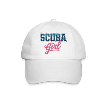 Scuba Girl Tauch-Design - Baseballkappe - Weiß/Weiß - Vorne