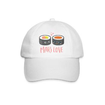 Maki Love Sushi Comic - Baseballkappe - Weiß/Weiß - Vorne
