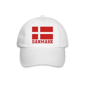 Danmark Geometrische Flagge - Baseballkappe - Weiß/Weiß - Vorne
