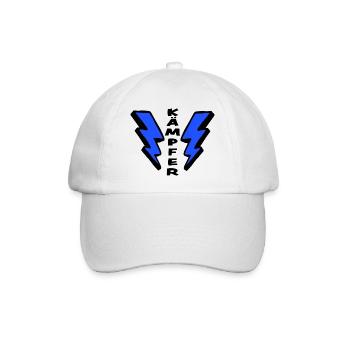 Kämpfer - Glücksbringer - Mutmacher - Baseballkappe - Weiß/Weiß - Vorne