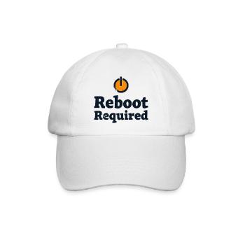 REBOOT REQUIRED Neustart Erforderlich - Baseballkappe - Weiß/Weiß - Vorne