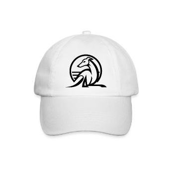 Galgo-Logo  - Baseballkappe - Weiß/Weiß - Vorne