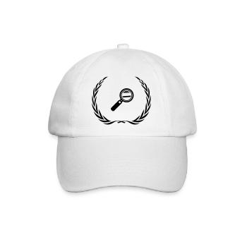 Lupe Symbol Kranz - Baseballkappe - Weiß/Weiß - Vorne