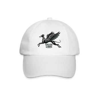 Galgo Libre Nr1  - Baseballkappe - Weiß/Weiß - Vorne