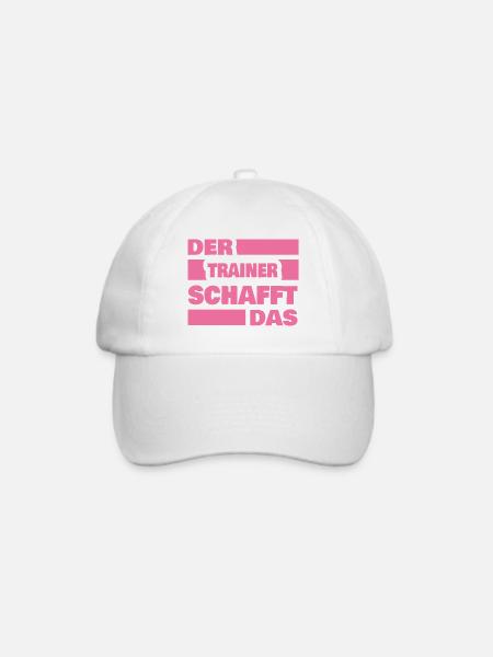 Geschenk für Trainer - Baseballkappe - Weiß/Weiß