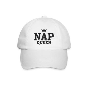 Nap Queen Spruch für Langschläfer - Baseballkappe - Weiß/Weiß - Vorne