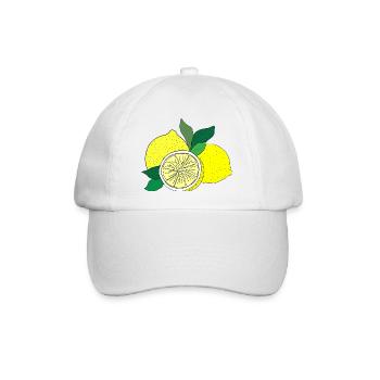 Citrus Print - Baseballkappe - Weiß/Weiß - Vorne