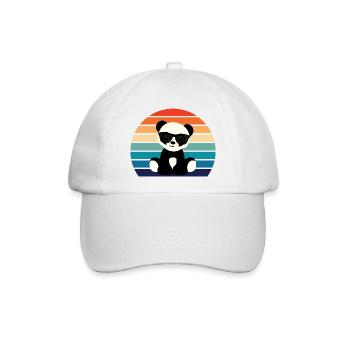 Cool Panda Graphic - Baseballkappe - Weiß/Weiß - Vorne