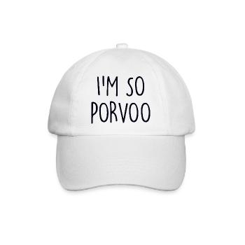 Porvoo Finland Finnland - Baseballkappe - Weiß/Weiß - Vorne