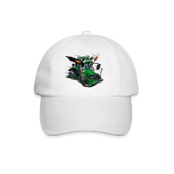 0968_Groene_Trekker_6630-V2 - Baseballkappe - Weiß/Weiß - Vorne