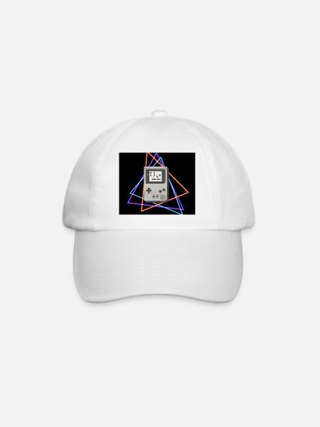 Retro Spielekonsole Neon - Baseballkappe - Weiß/Weiß
